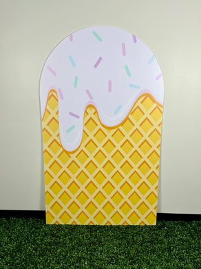 Ice Cream Cone Party Backdrop - Ice Cream Theme Birthday Backdrop - TWO Sweet Party Backdrop - Ice Cream Cone Chiara Wall - First Birthday Arch
