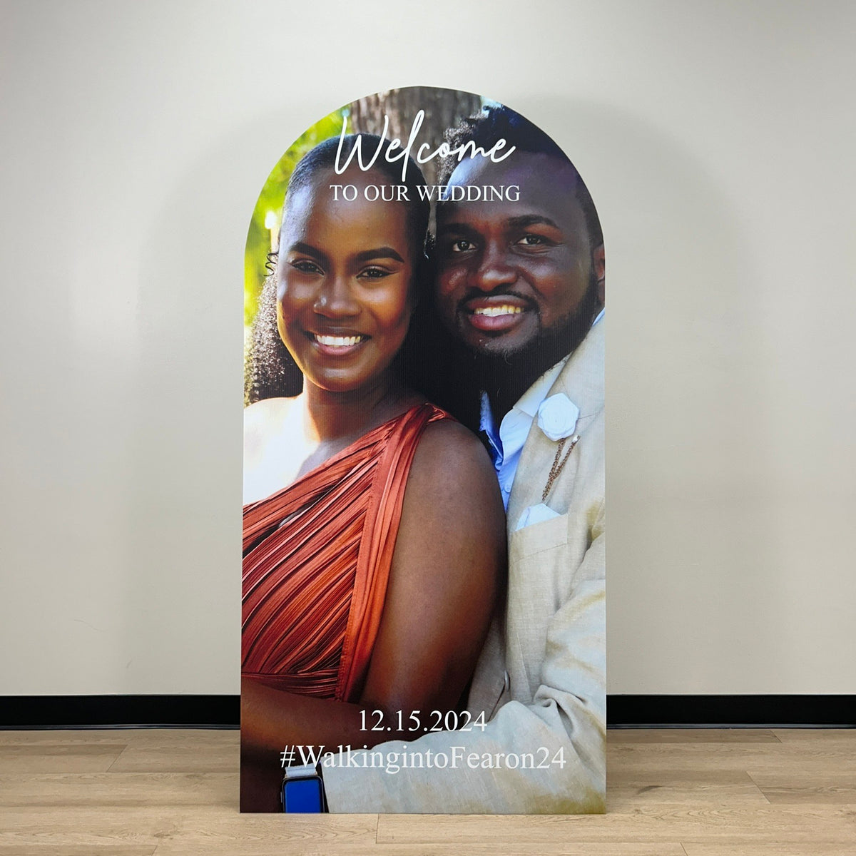 Custom Photo Backdrop - Wedding Welcome Sign - Photo Welcome Sign - We ...