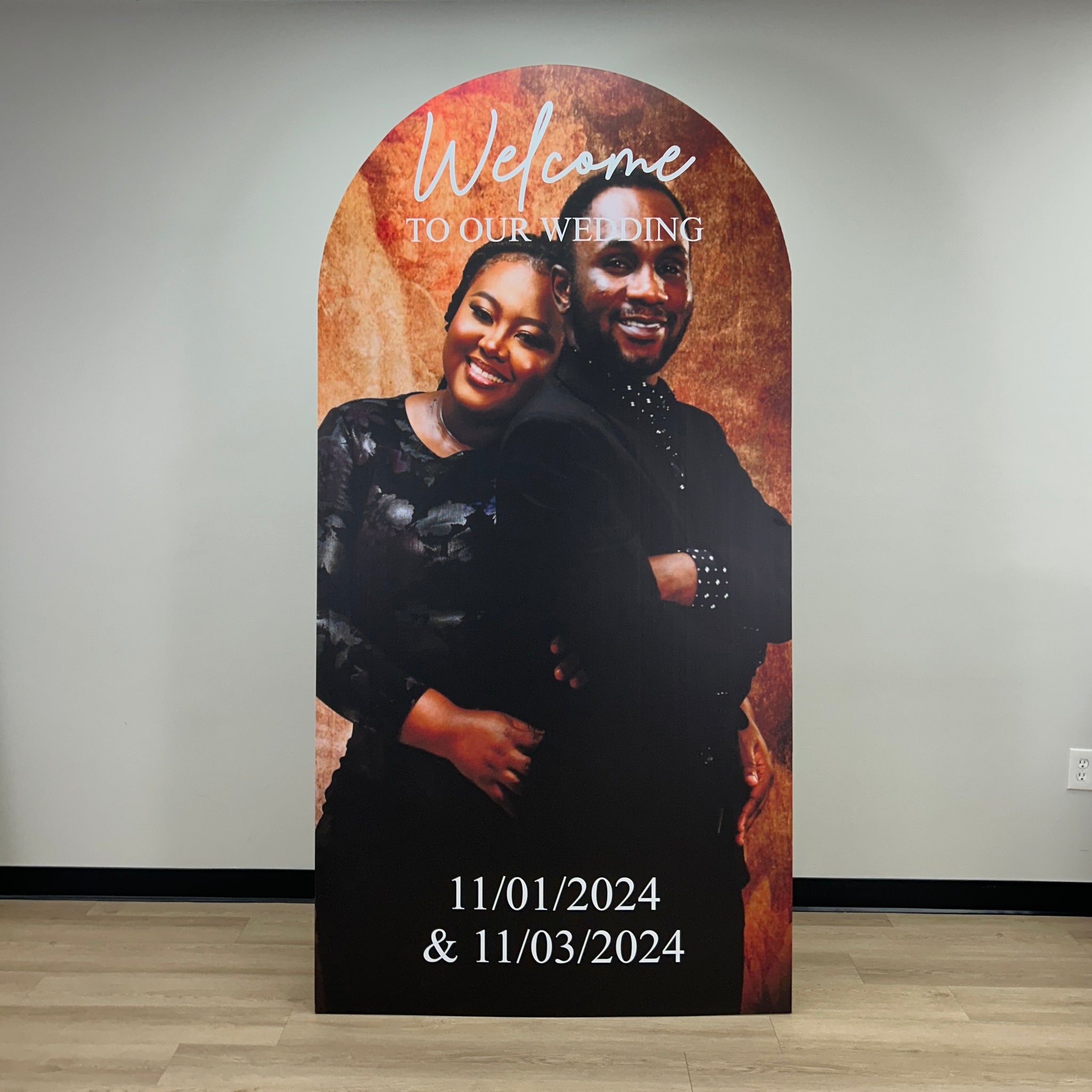 Custom Photo Backdrop - Wedding Welcome Sign - Photo Welcome Sign - We ...