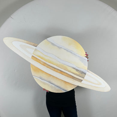 Foam Board Watercolor Saturn Party Prop - Space Theme Cutout - Party Standee