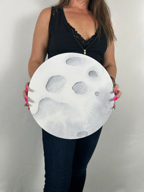 Foam Board Watercolor Moon Party Prop - Space Theme Cutout - Planet Party Standee