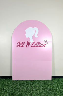 Barbie Party Backdrop - Barbie Theme Birthday Arch - Chiara Wall - Personalized Barbie Backdrop - Custom Backdrop Arch