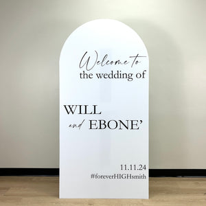 Wedding Welcome Sign - Welcome to the wedding of - Wedding Welcome Sign for easel - Wedding Backdrop - Modern Welcome Sign - Large Welcome Sign for Wedding