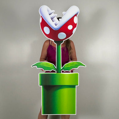 Piranha Plant Cutout - Piranha Plant Prop - Super Mario Bros Custom Character Cutout - Gamer Theme Decor - Party Standee