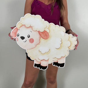 Sheep Cutout - Watercolor Sheep Prop - Farm Animal Prop - Farm Theme First Birthday - First Rodeo - Custom Sheep Prop - Party Standee - Foamboard Farm Animal Prop