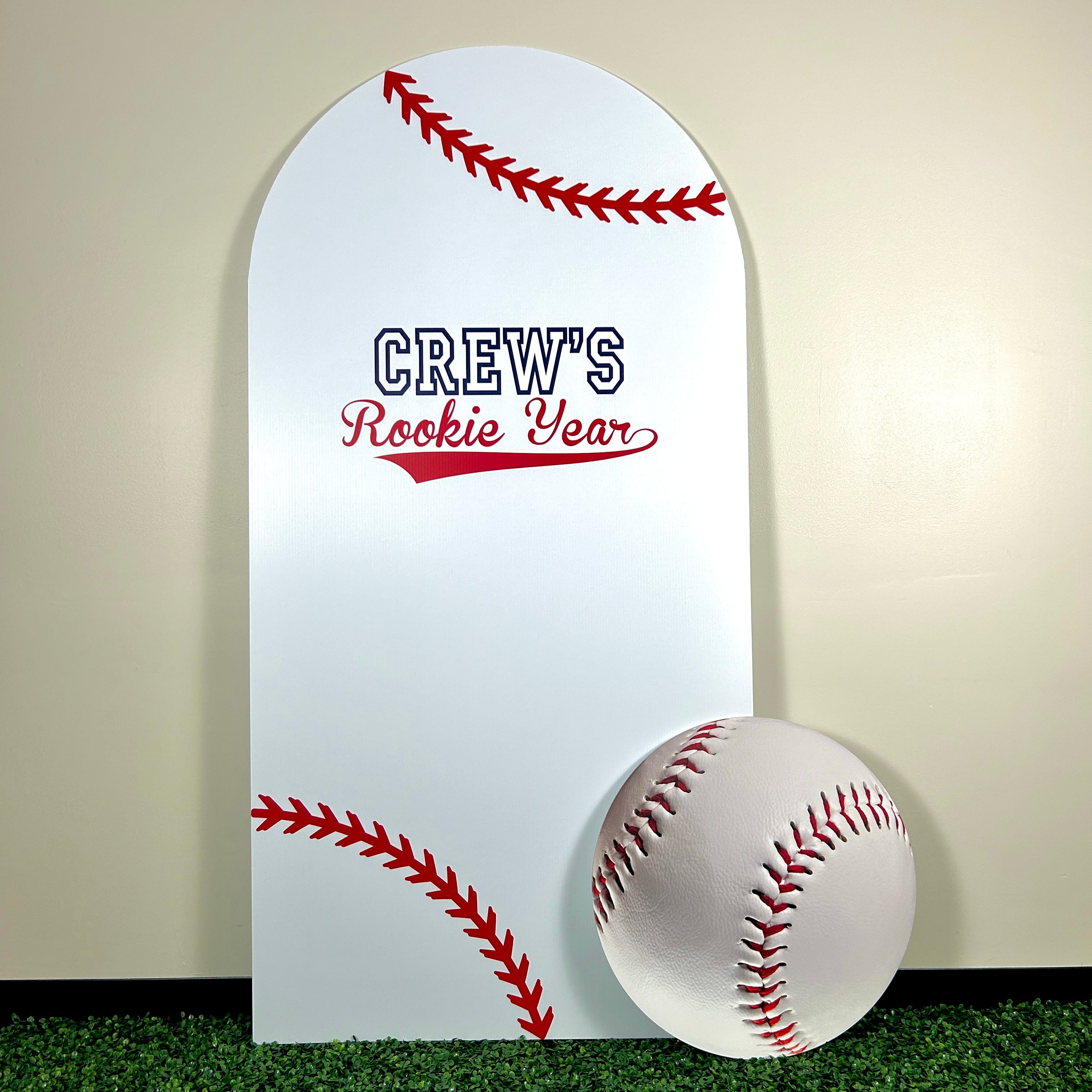Baseball Theme First Birthday Arch Decals - Rookie Of The Year Backdrop Stickers For Baby Boy - View #8