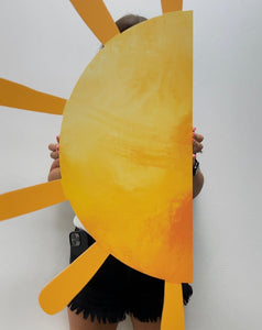 Foam Board Watercolor Sun Party Prop - Sun Cutout - Party Standee