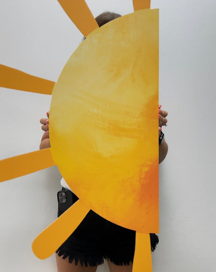 Foam Board Watercolor Sun Party Prop - Sun Cutout - Party Standee