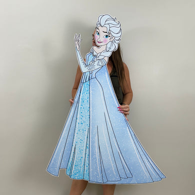 Watercolor Elsa Cutout - Elsa Prop - Frozen Props - Custom Character Cutout - Lifesize Elsa Cutout - Party Standee - Frozen Character Cutout