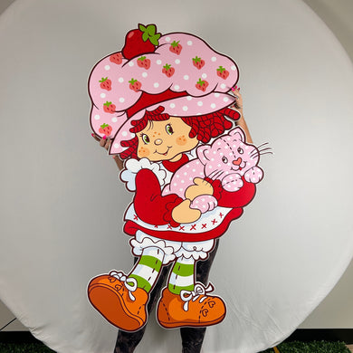 Foam Board Strawberry Shortcake Party Prop - Vintage Strawberry Shortcake Character Cutout - Party Standee