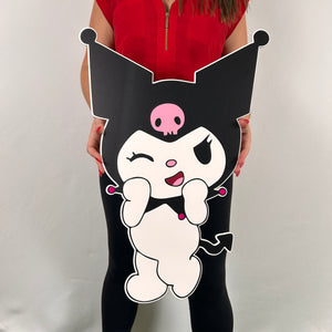 Foam Board Kuromi Party Prop - Onegai My Melody Character Cutout - Kuromi Party Standee