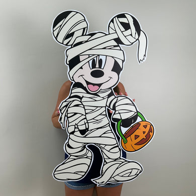 Mummy Mickey Cutout - Halloween Prop - Halloween Mickey Mouse Prop - Custom Character Cutout - Lifesize Mickey Cutout - Party Standee - Halloween Themed Birthday - Spooky One Birthday Party
