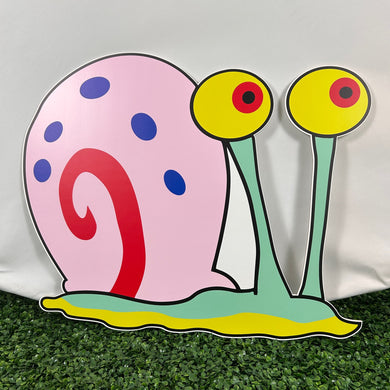 Gary the Snail Party Prop - Bikini Bottom Character Cutouts - SpongeBob Theme Decor - Foamboard Party Standee - Coroplast Spongebob Prop