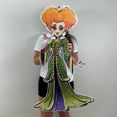 Winifred from Hocus Pocus Cutout - Halloween Prop - Witch Prop - Custom Character Cutout - Lifesize Witch Cutout - Party Standee - Halloween Themed Birthday - Hocus Pocus Cutouts