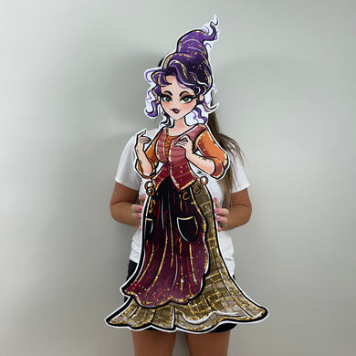 Mary from Hocus Pocus Cutout - Halloween Prop - Witch Prop - Custom Character Cutout - Lifesize Witch Cutout - Party Standee - Halloween Themed Birthday - Hocus Pocus Cutouts