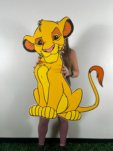 Simba Party Prop - Lion King Theme Cutout - Party Standee - Lion Cutout - Coroplast Simba Cutout - Lifesize Lion King Cutout - Simba Cutout - Wild One Birthday Party - Wild One Props
