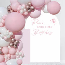 Load image into Gallery viewer, Fairy First Birthday Decal - Happy Birthday Party Backdrop - First Birthday for Balloon Arch - Personalized Birthday Sticker for Chiara Wall