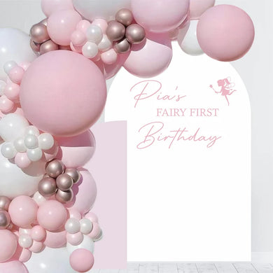 Fairy First Birthday Decal - Happy Birthday Party Backdrop - First Birthday for Balloon Arch - Personalized Birthday Sticker for Chiara Wall