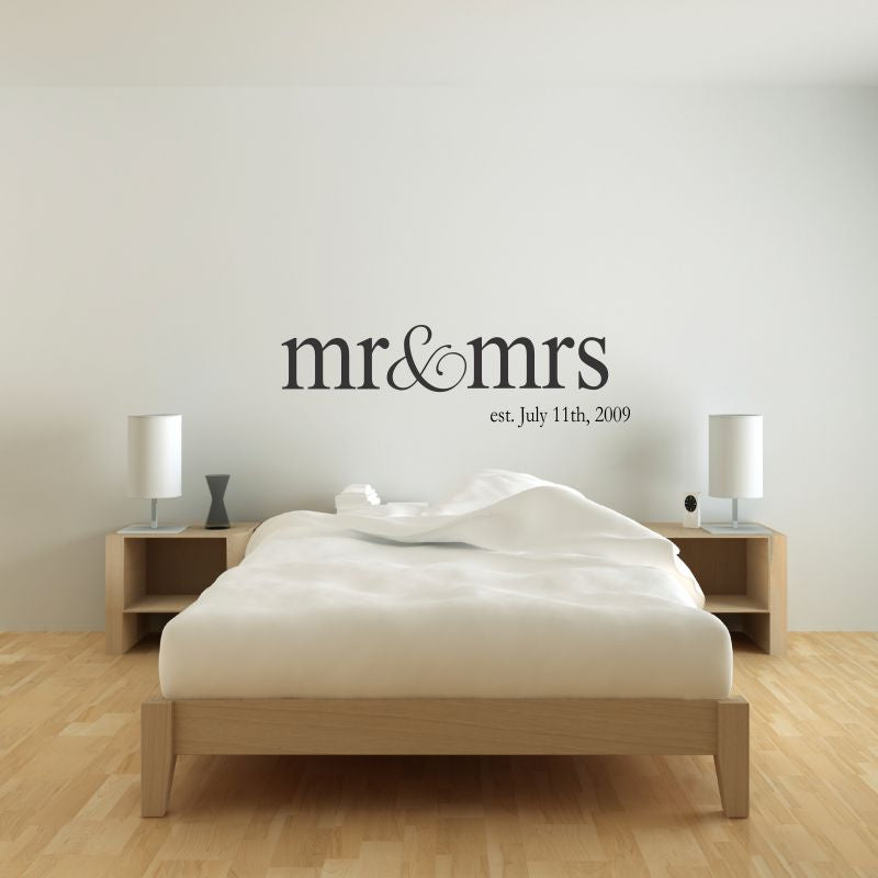 Mr. & Mrs. Wall Decal
