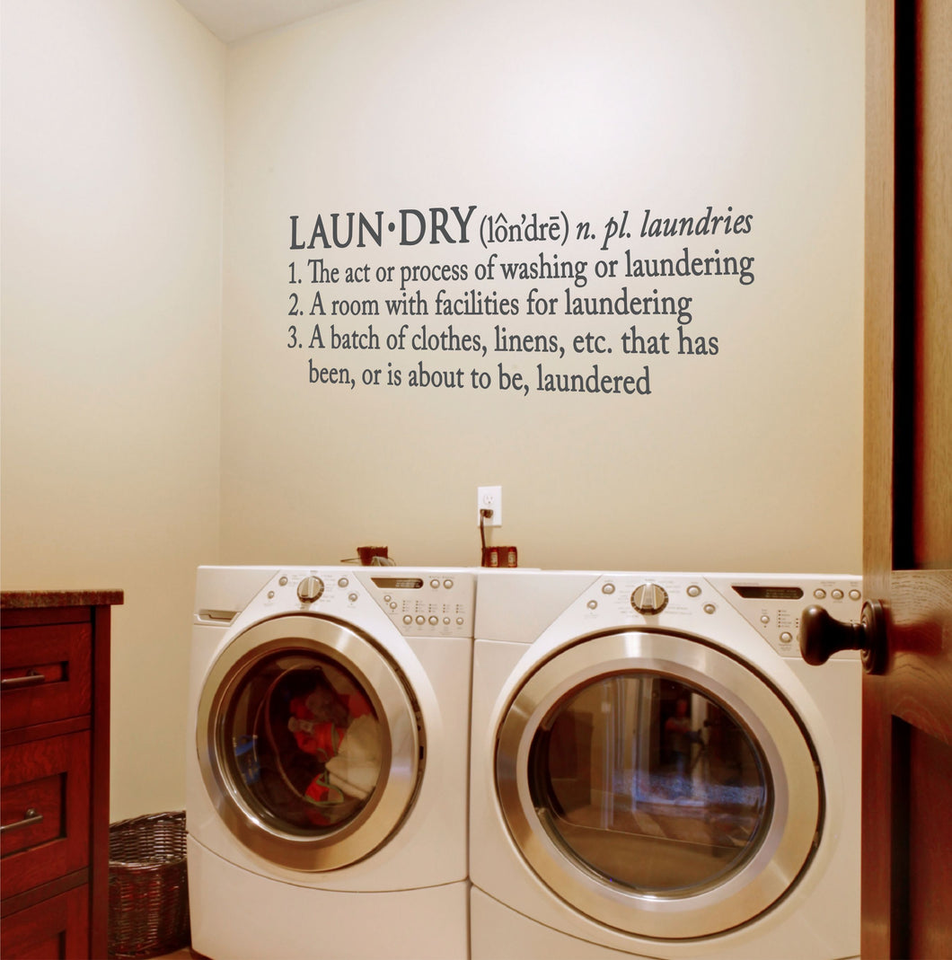 Laundry Definition Wall Decal