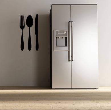 Fork Spoon Knife Silverware Kitchen Wall Decal