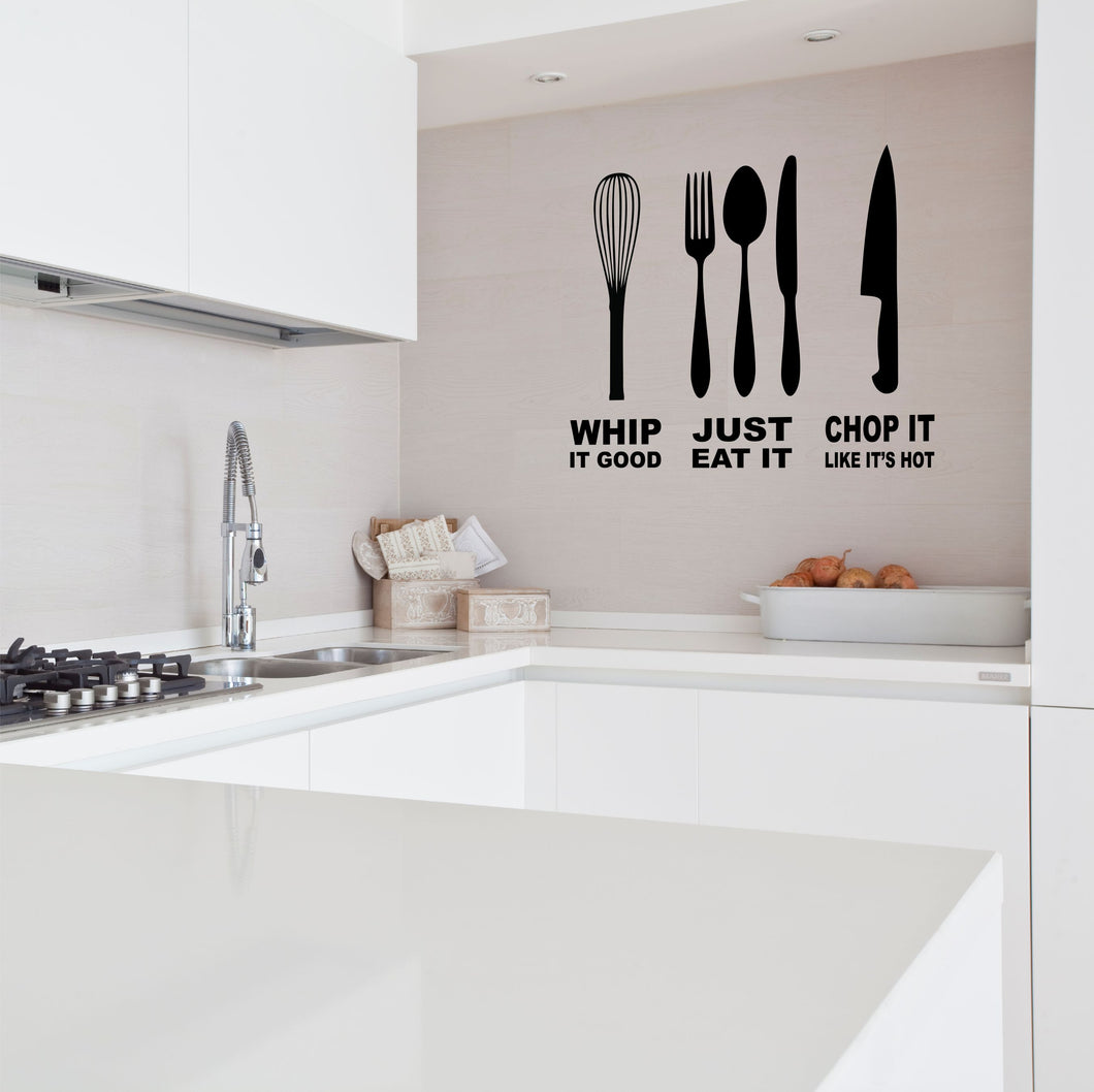 Whip It Chop It Kitchen Wall Decal