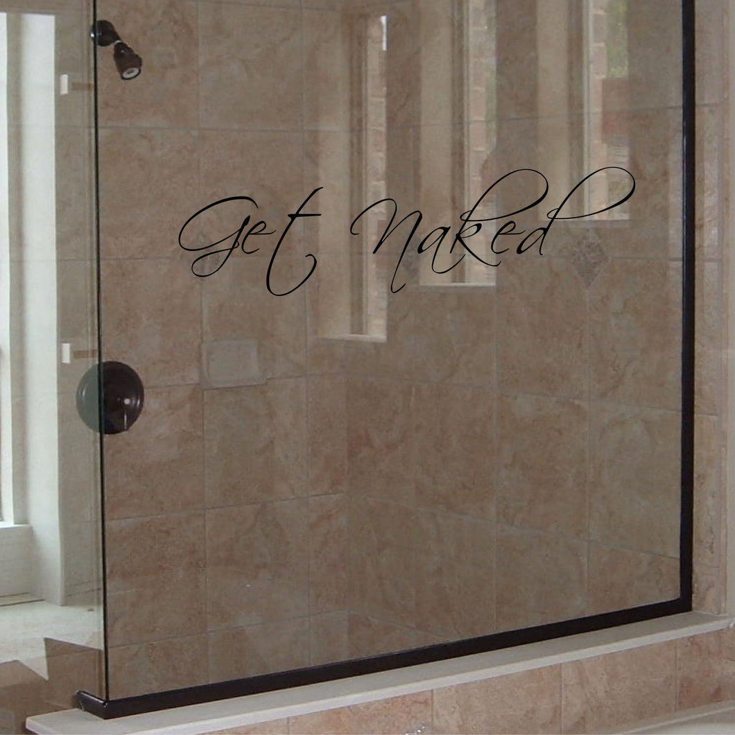 Get Naked Bathroom Wall Decal