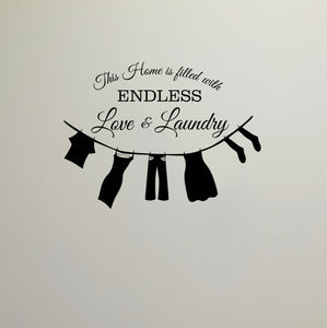 Love and Laundry Wall Decal