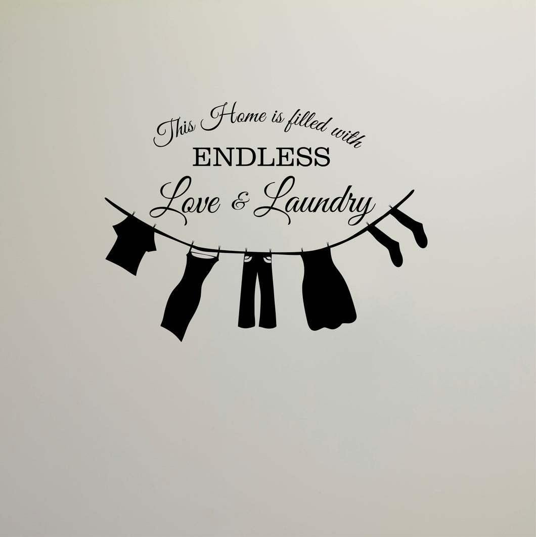 Love and Laundry Wall Decal