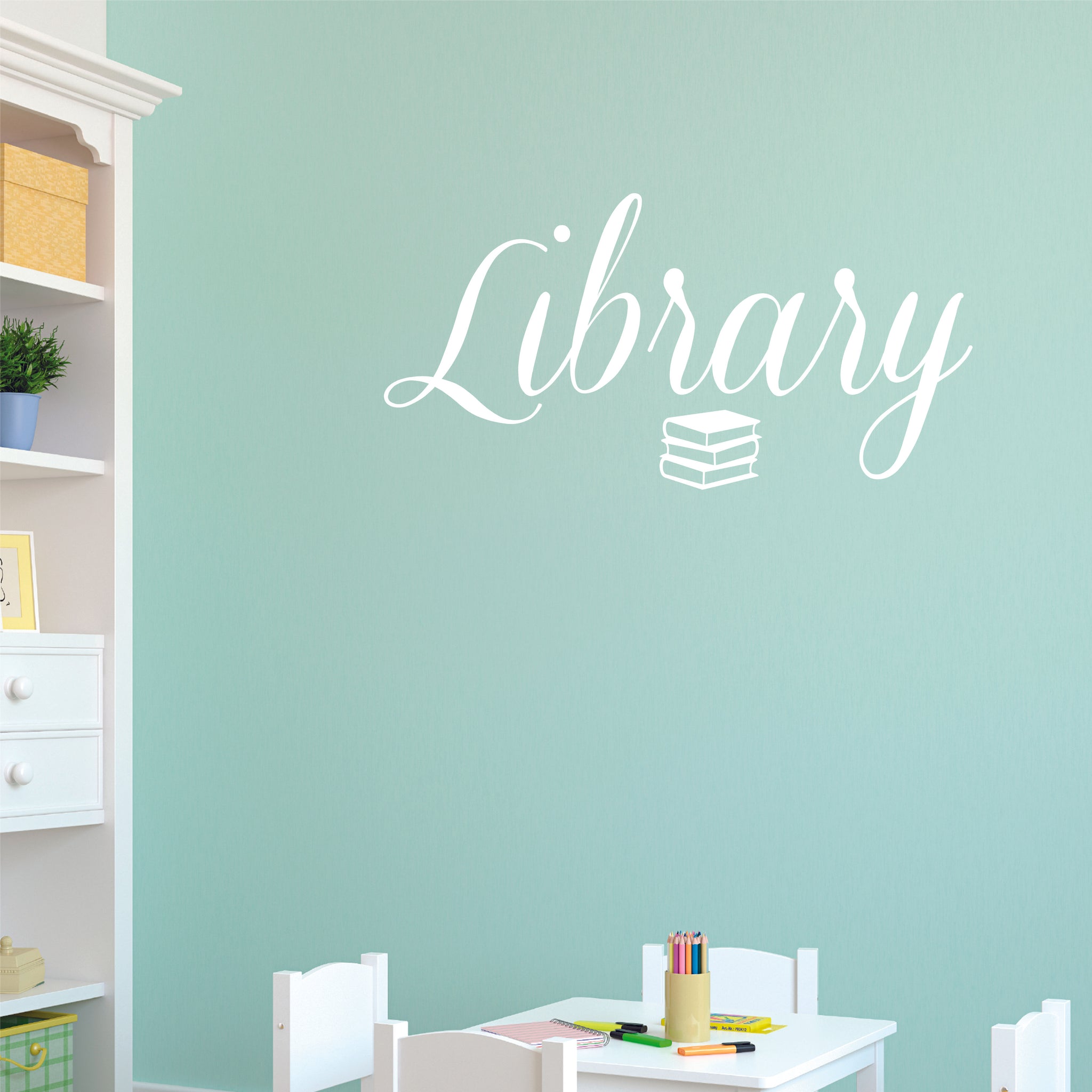 Library Wall Decal – Sticky Wall Vinyl LLC