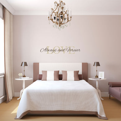 Love Always and Forever Wall Decal