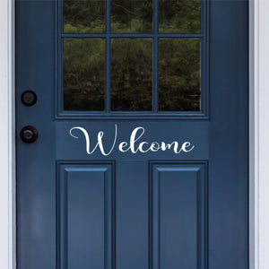 Welcome Front Door Decal - Front Door Sticker