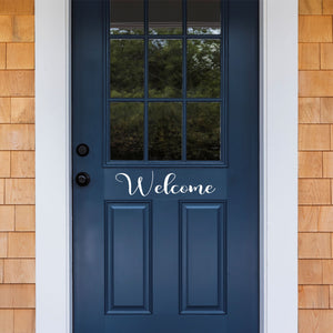 Welcome Front Door Decal - Front Door Sticker