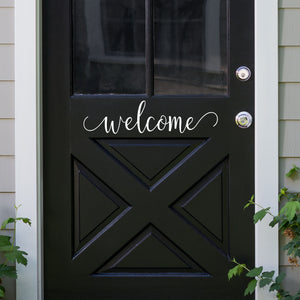 Welcome Front Door Decal - Front Door Sticker