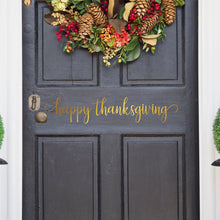 Load image into Gallery viewer, Happy Thanksgiving Front Door Decal - Front Door Sticker