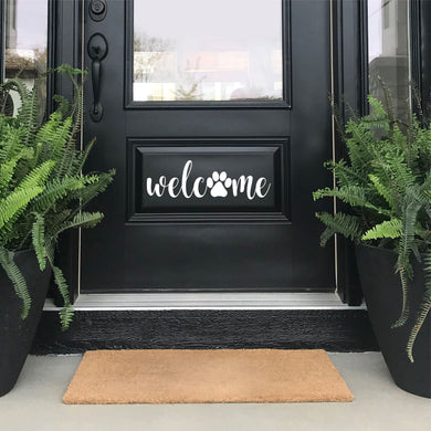 Welcome Front Door Decal - Front Door Sticker