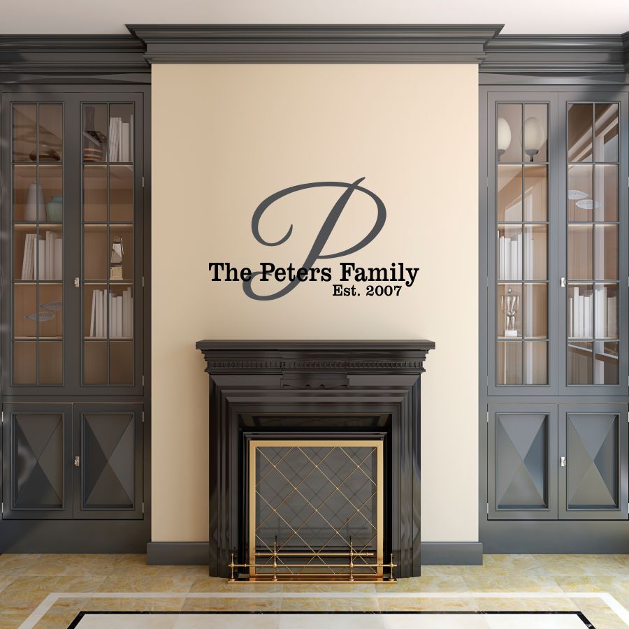 Family Name Wall Decal - Custom Family Name Decal - Family Name Sticker
