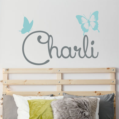 Butterfly Sticker Butterfly Decal Name Sticker Butterfly Name Wall Decal
