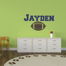 Load image into Gallery viewer, Football Wall Decal Football Sticker Custom Name - Name Sticker - Name Wall Decal