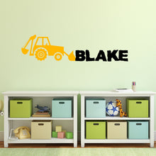 Load image into Gallery viewer, Personalized Name Construction Wall Decal