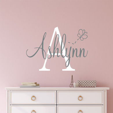 Butterfly Sticker Butterfly Decal Name Sticker Butterfly Name Wall Decal