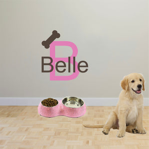 Personalized Name Dog Wall Decal