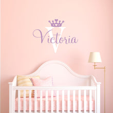 Load image into Gallery viewer, Personalized Princess Nursery Wall Decal