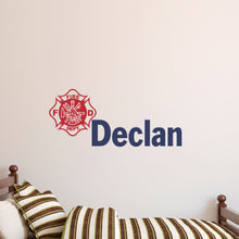 Load image into Gallery viewer, Personalized Name Firefighter Wall Decal