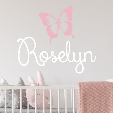 Butterfly Sticker Butterfly Decal Name Sticker Butterfly Name Wall Decal