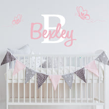 Load image into Gallery viewer, Butterfly Sticker Butterfly Decal Name Sticker Butterfly Name Wall Decal