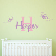 Load image into Gallery viewer, Butterfly Sticker Butterfly Decal Name Sticker Butterfly Name Wall Decal
