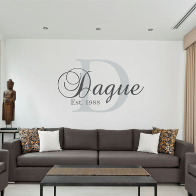 Family Name Wall Decal - Custom Family Name Decal - Family Name Sticker