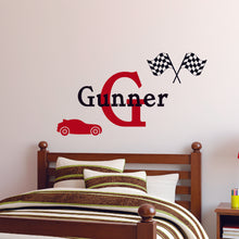 Load image into Gallery viewer, Personalized Name Racing Wall Decal