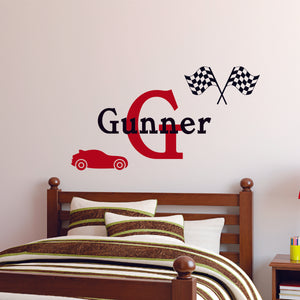 Personalized Name Racing Wall Decal